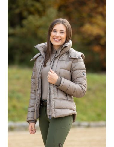 Veste surpiquée taupe  - Covalliero