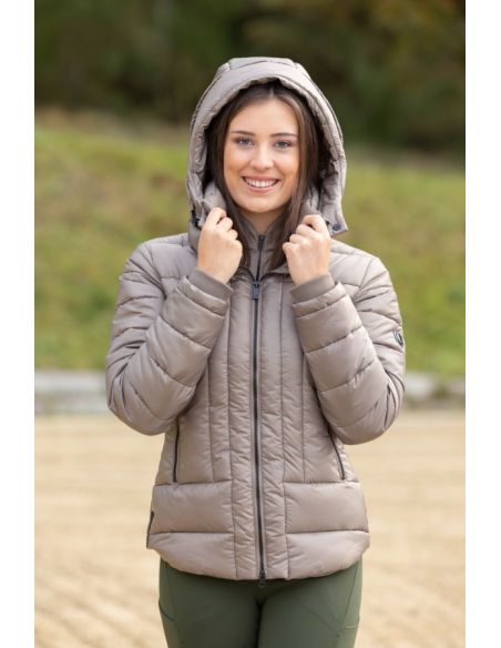 Veste surpiquée taupe  - Covalliero