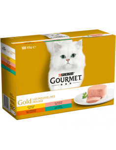 Gourmet "Gold" mousselines Poulet saumon rognons et lapin...
