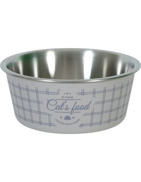 GAMELLE CHAT INOX ANTIDÉRAPANTE - 3 COULEURS - 400 ml